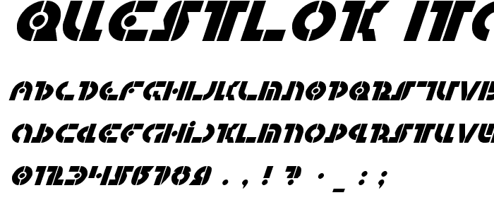 Questlok Italic font